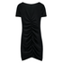 Zara Draped Cocktail Dress TRF, Large, Black | on Sale